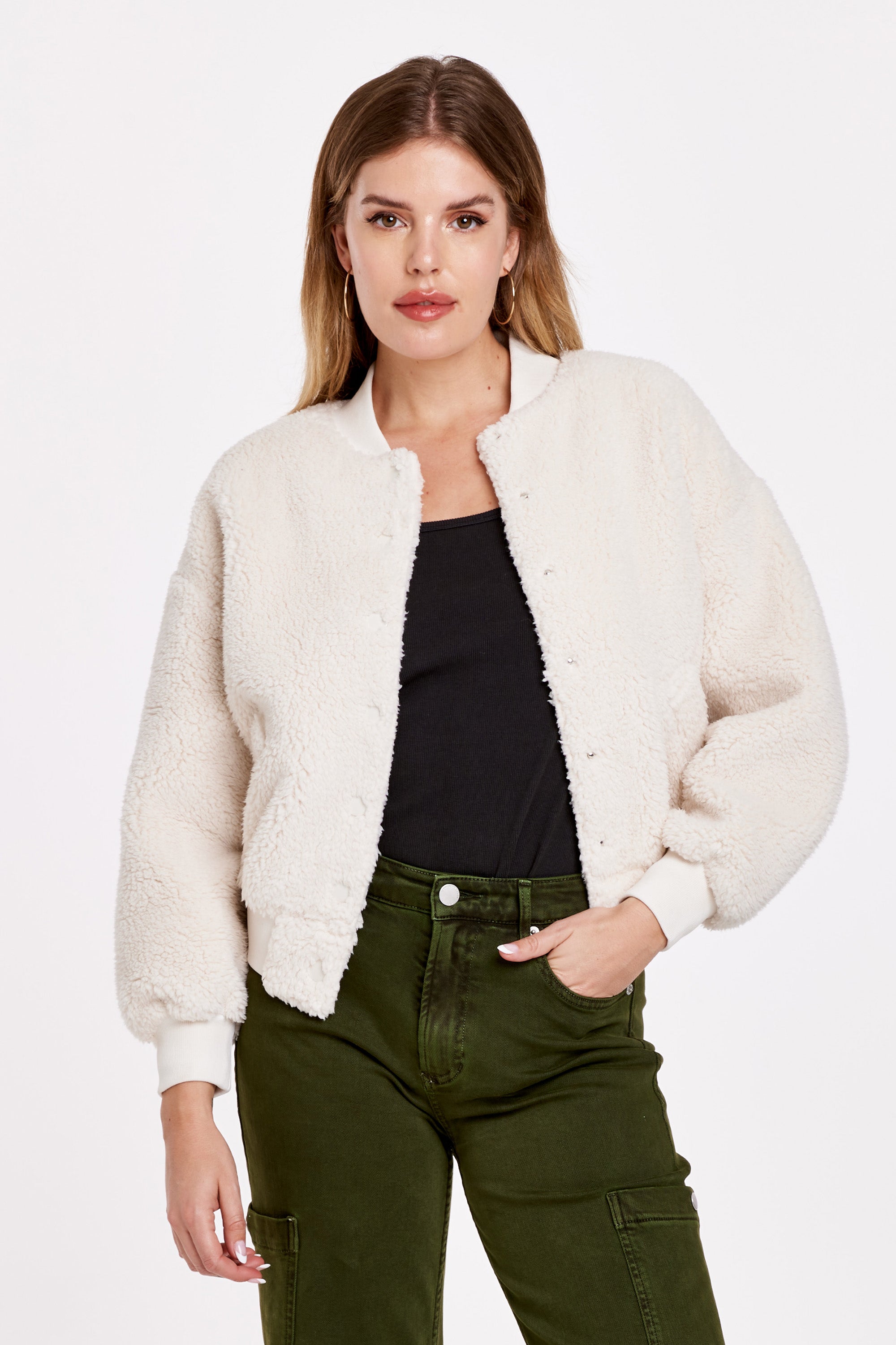 Winter Sherpa Fleece leggings outfit - Everyday Holly