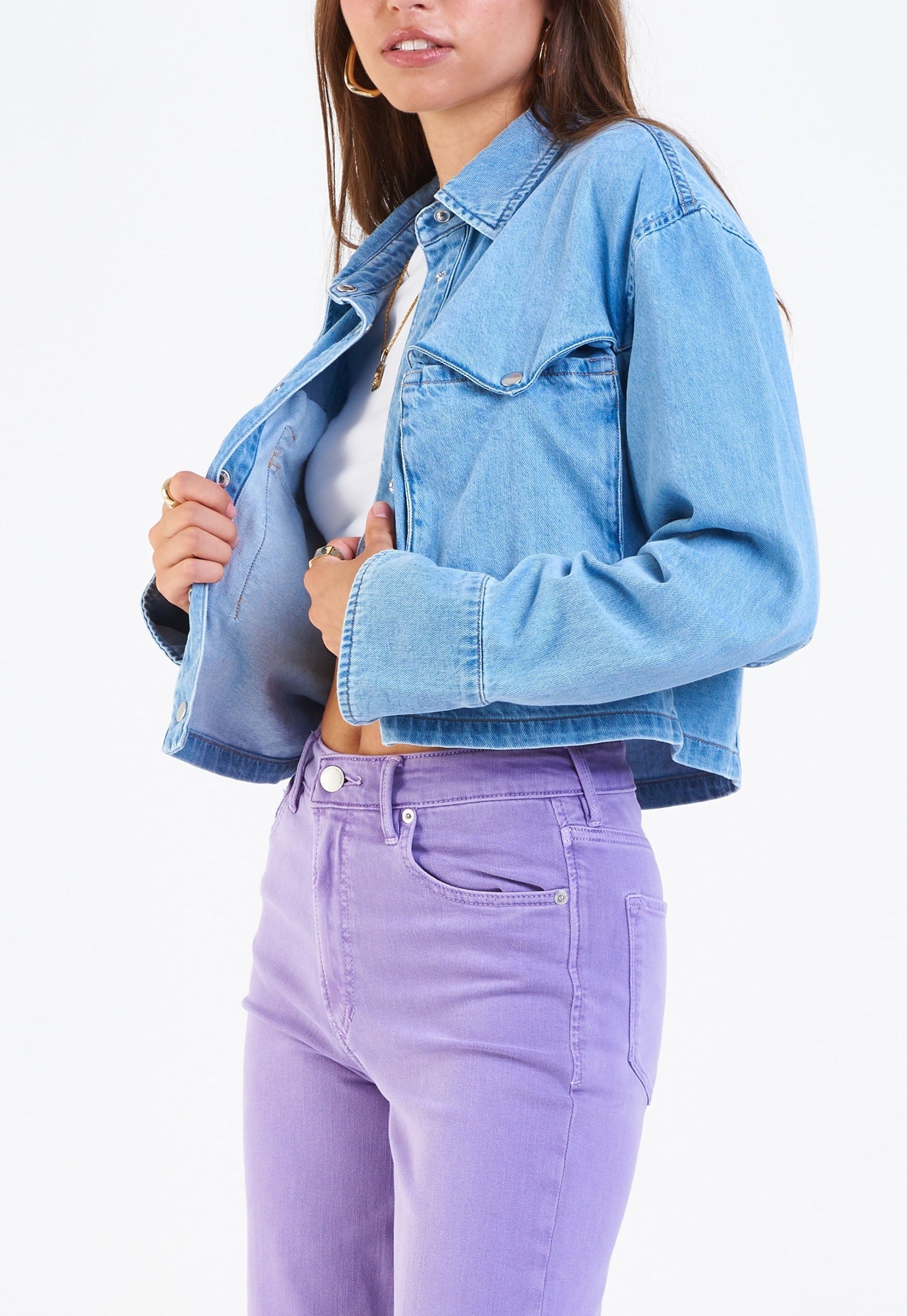 Maxine oversized denim shirt jacket