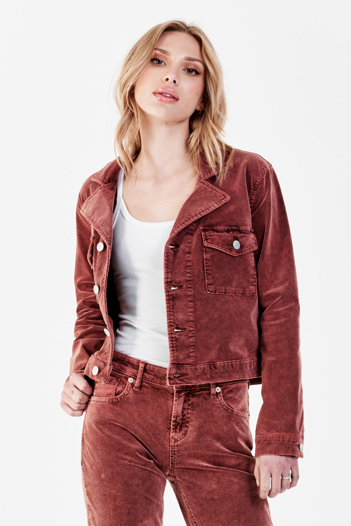 Burgundy corduroy 2025 jacket womens