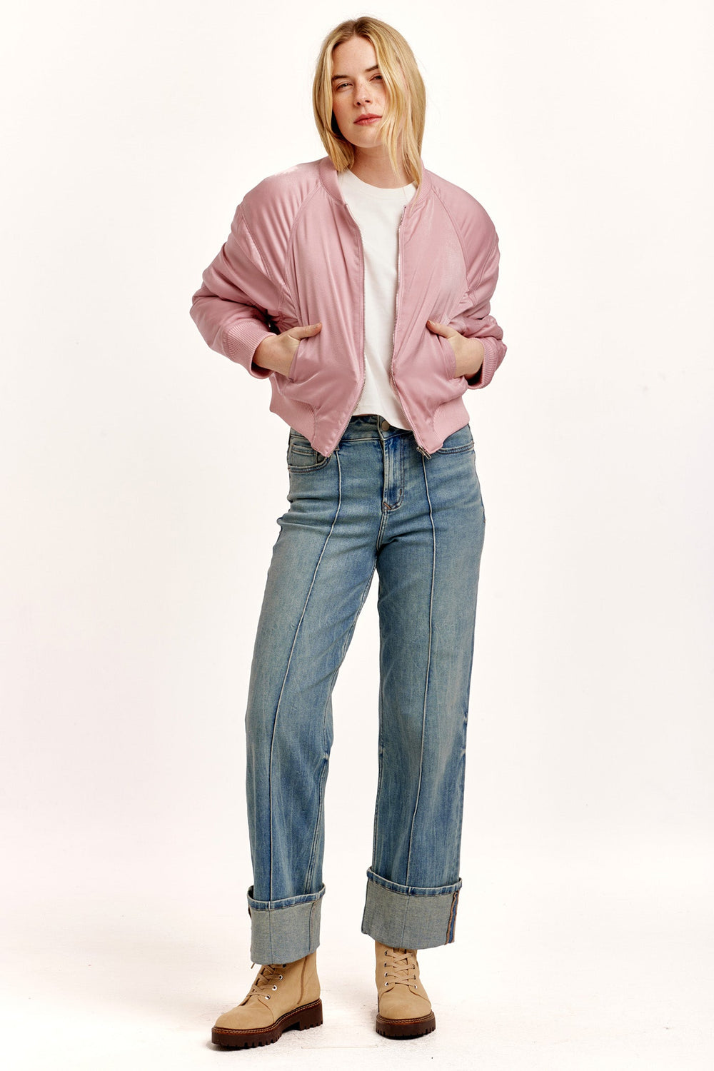 samaria-zipper-front-long-sleeve-relaxed-fit-bomber-jacket-satin-pink