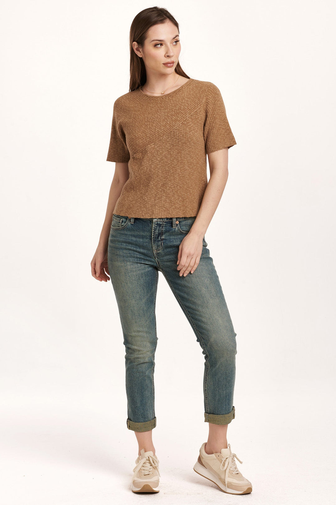 giana-crew-neck-short-sleeve-fitted-top-havana-brown