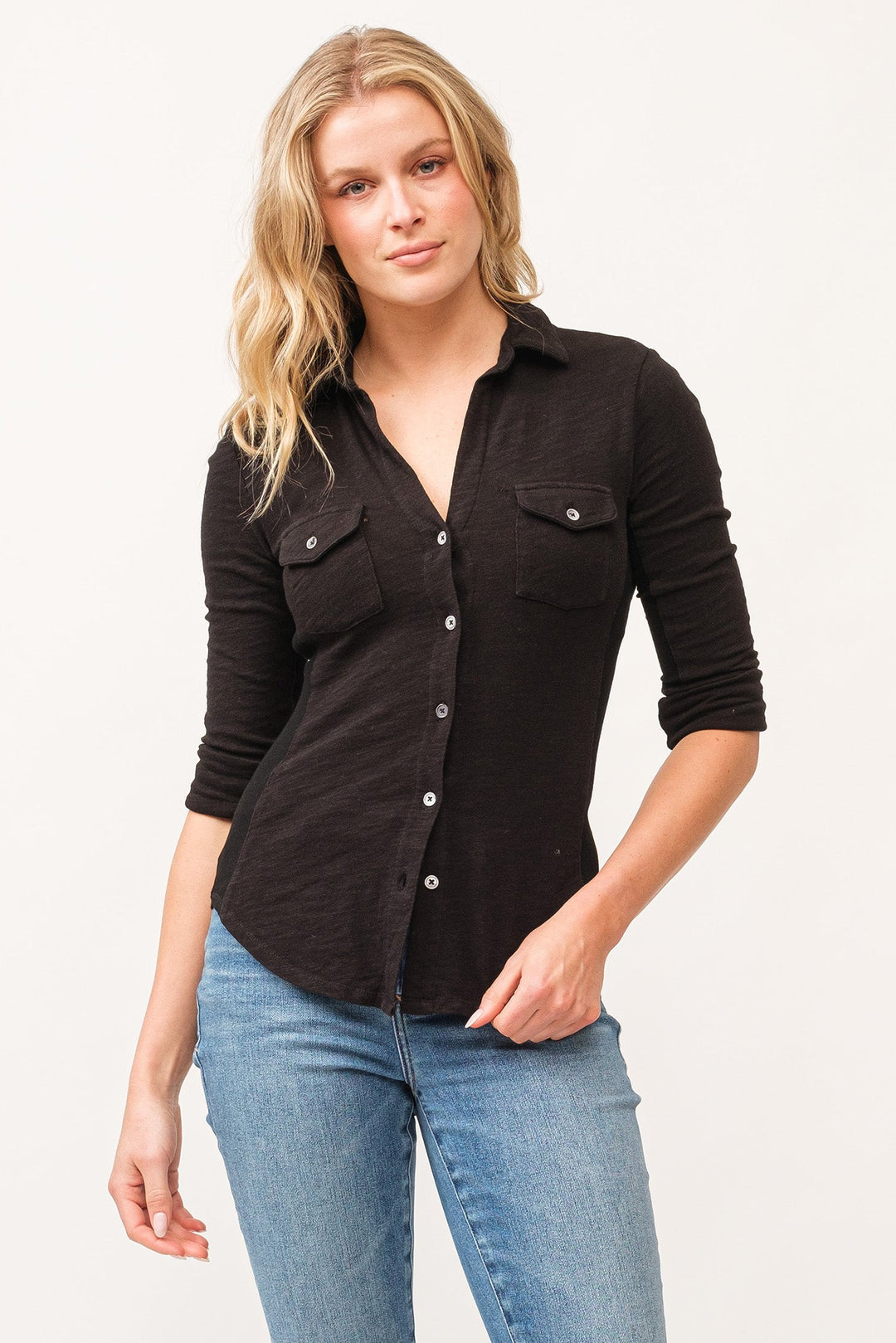 fedora-button-down-slim-fit-shirt-black