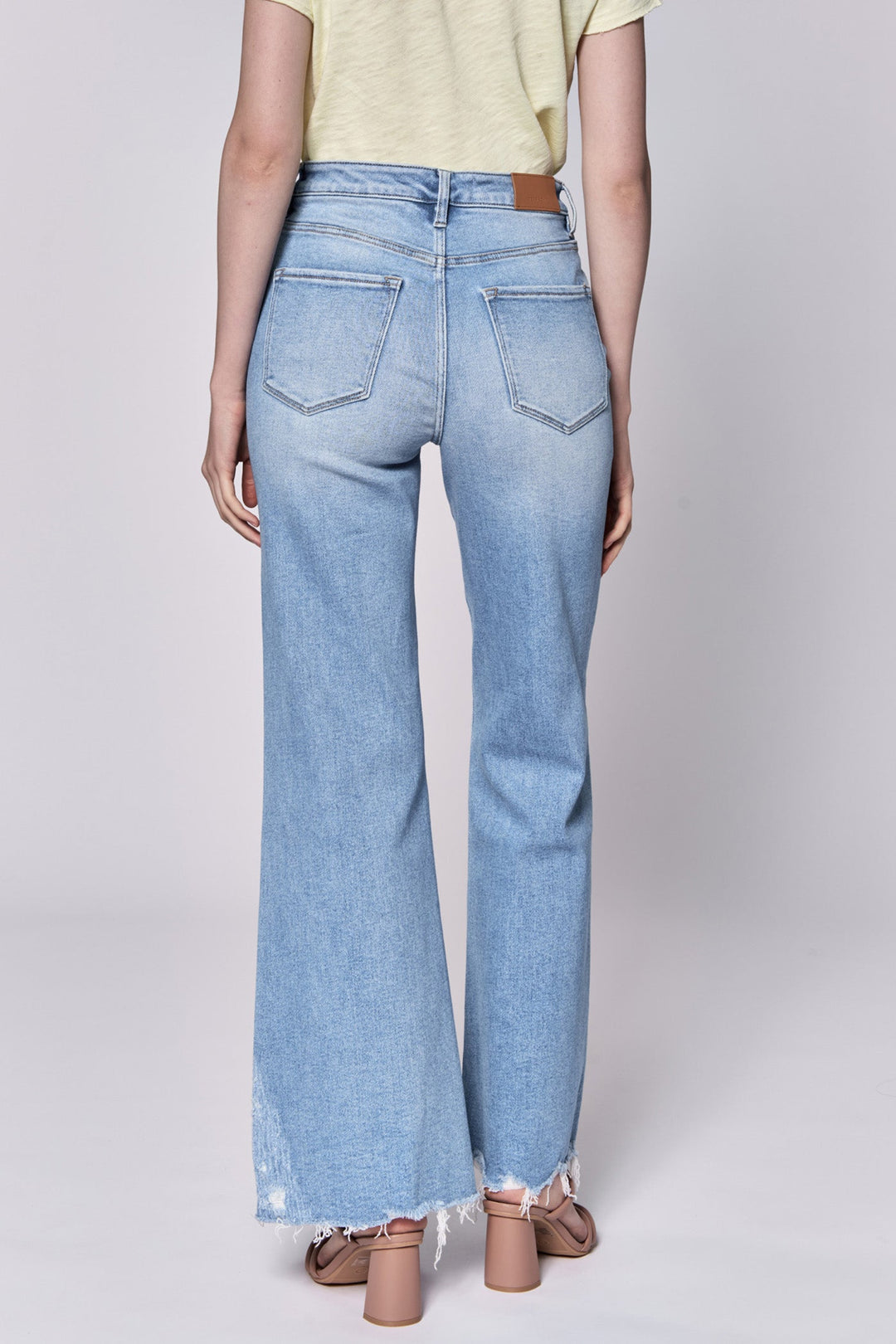 image of a female model wearing a FIONA HIGH RISE FULL INSEAM FRAY HEM JEANS SARASOTA DEAR JOHN DENIM 