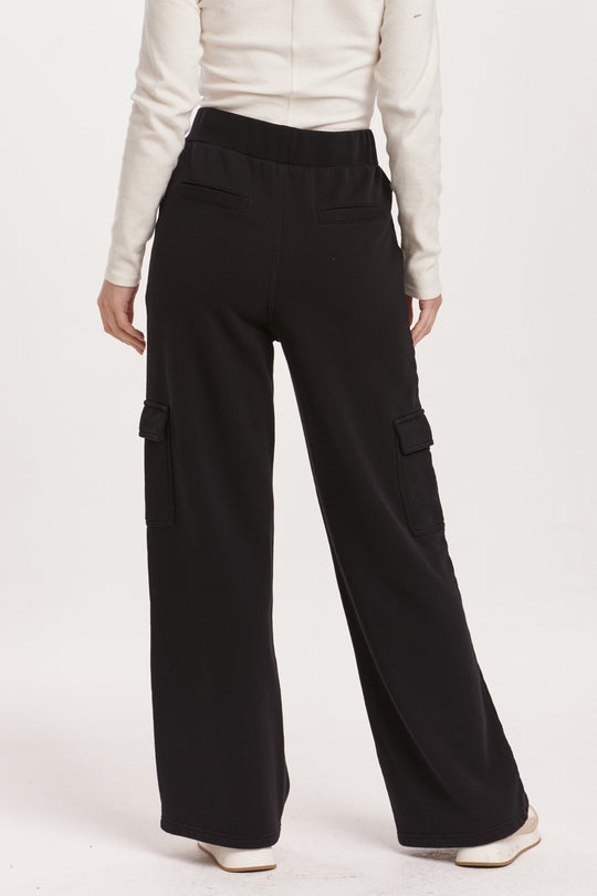 image of a female model wearing a BECCA HIGH RISE CARGO PANTS BLACK DEAR JOHN DENIM 