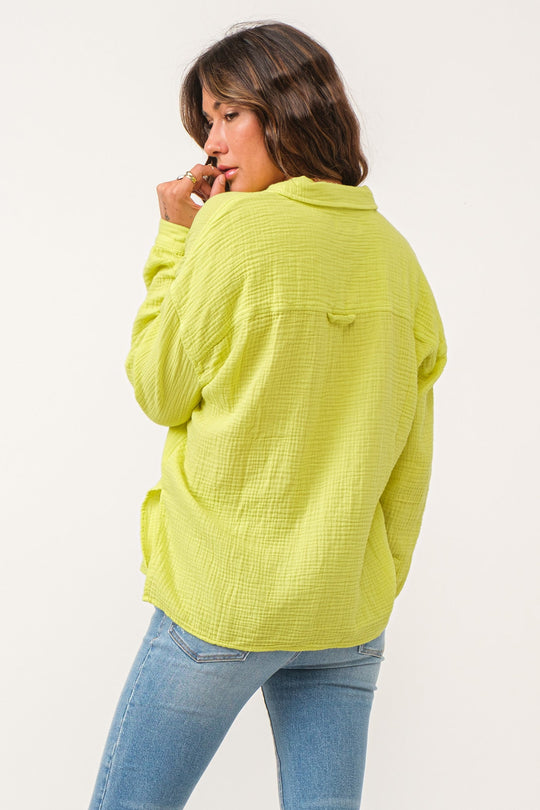 arianna-front-tie-shirt-cyber-lime-gauze