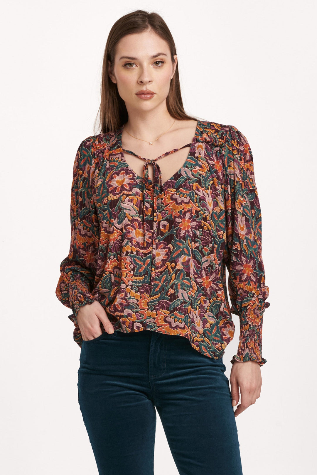 amelia-v-neck-long-sleeve-relaxed-fit-blouse-flower-wine