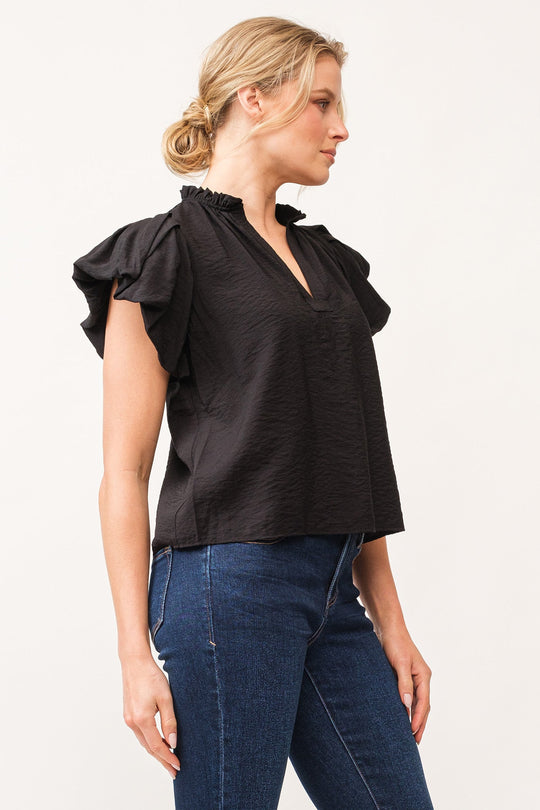 coraline-puff-sleeve-split-neck-top-black