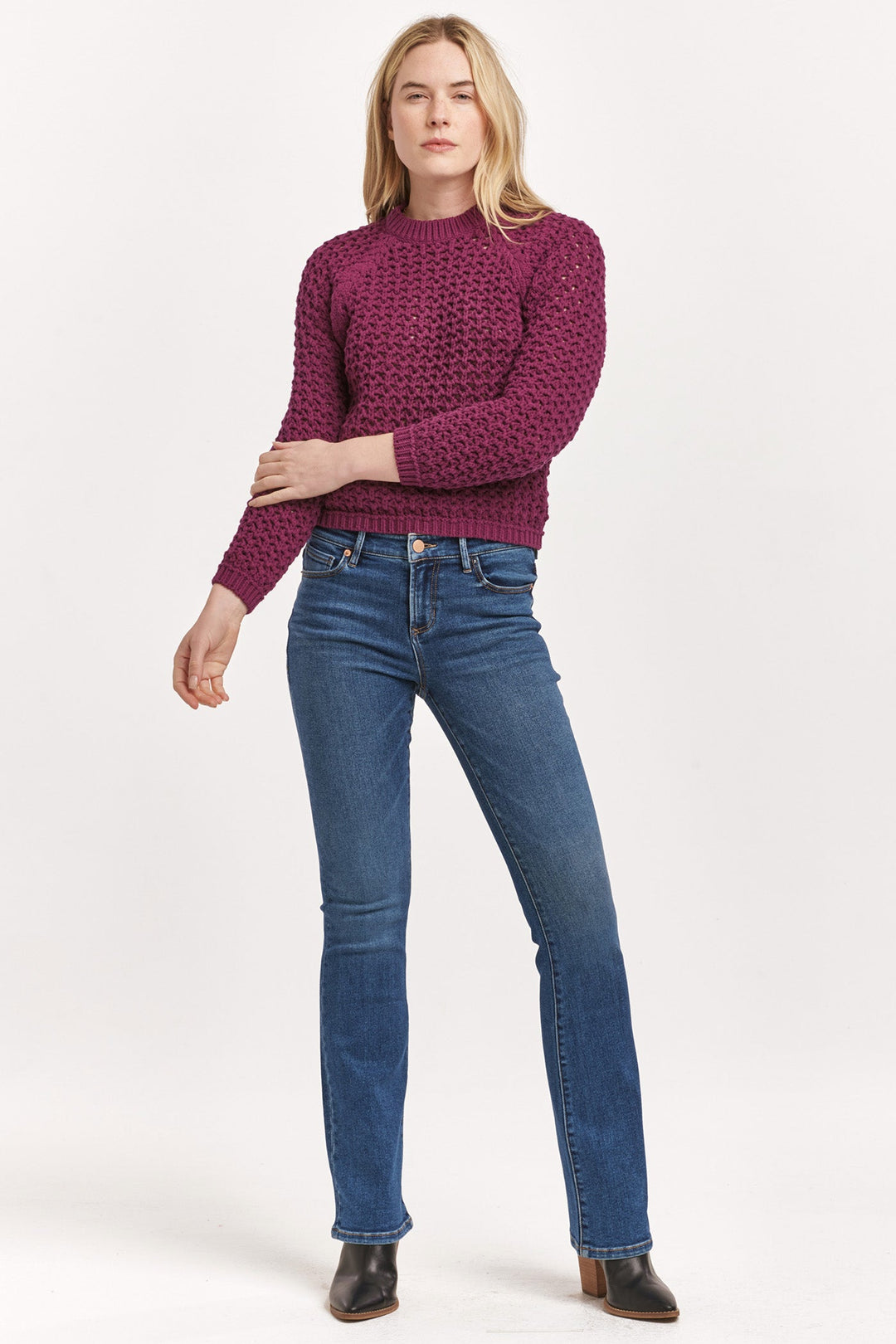 sarafina-crew-neck-long-sleeve-eyelet-sweater-plum-berry