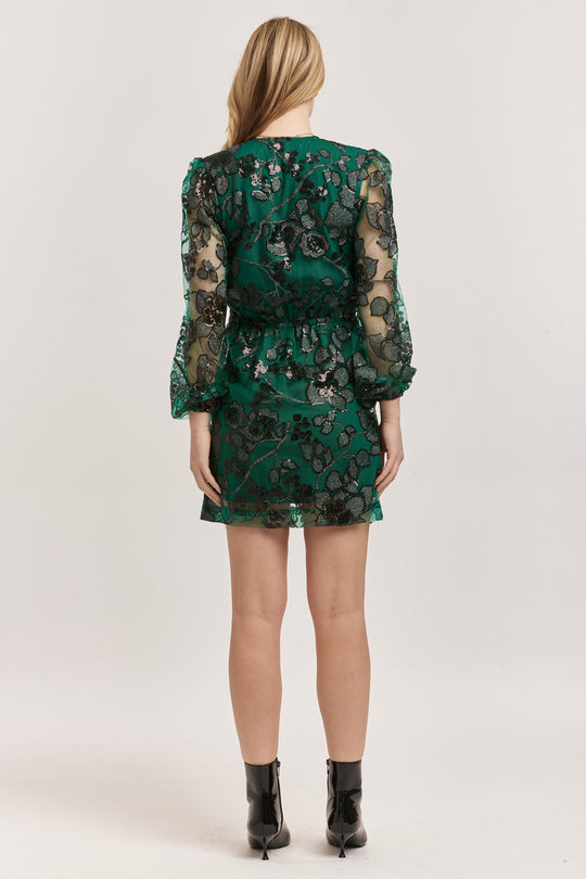 mina-button-down-long-sleeve-dress-emerald-gardenia