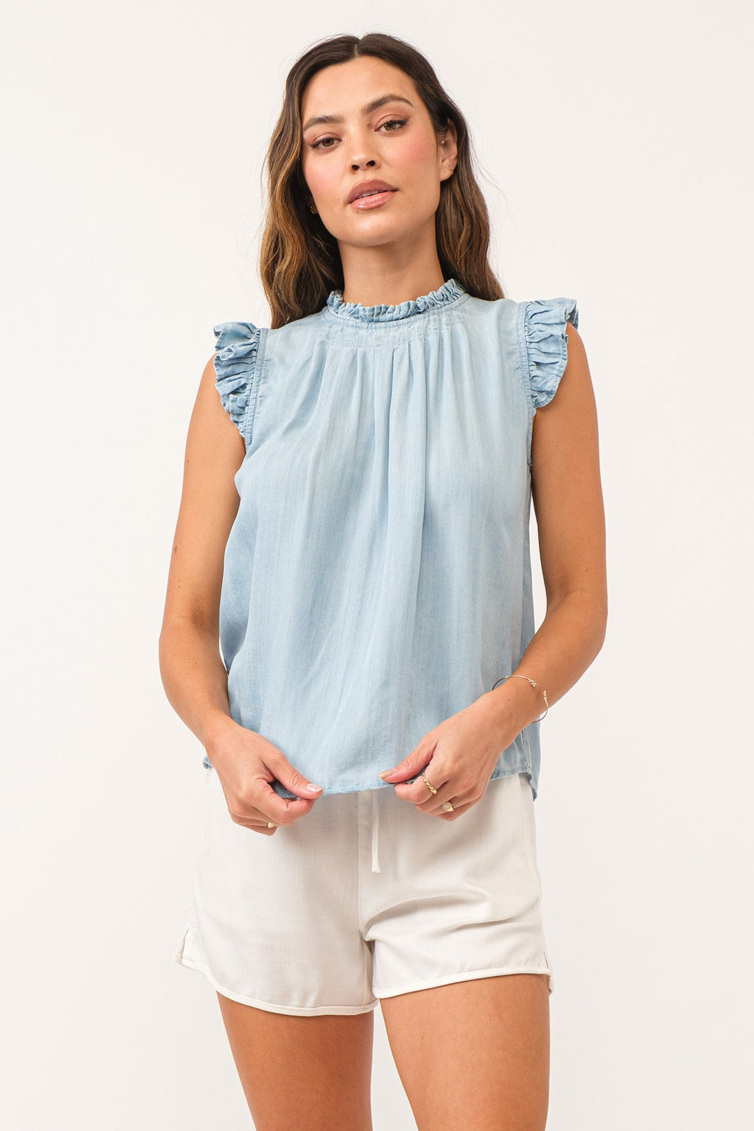 clarin-back-placket-top-perfect-blue