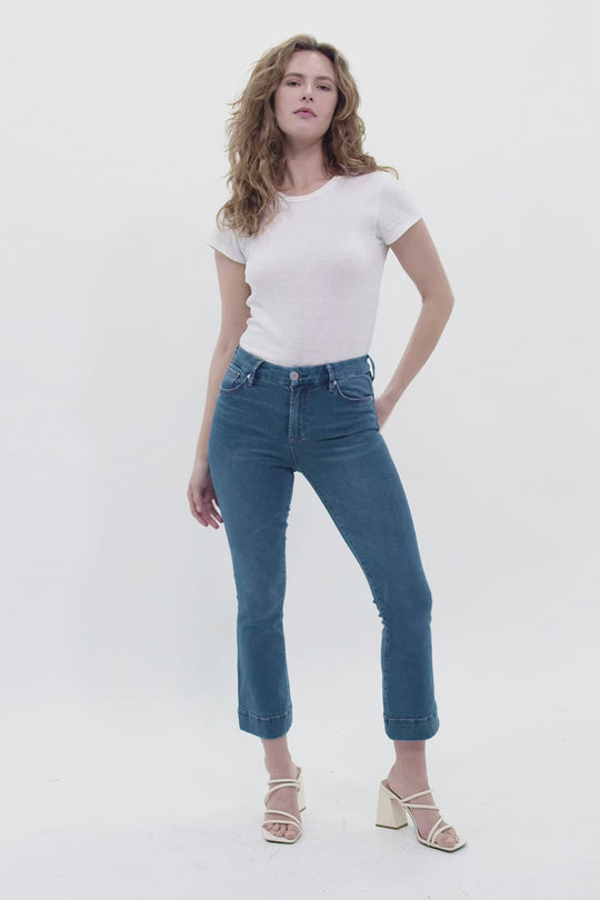 JEANNE SUPER HIGH RISE CROPPED FLARE JEANS SONOMA
