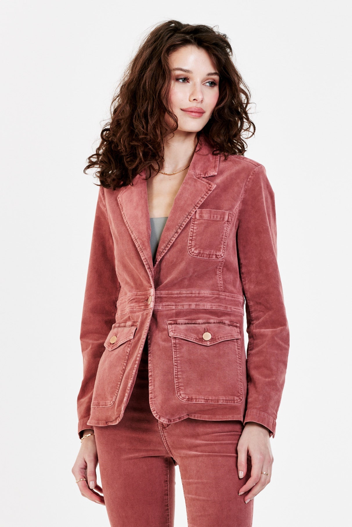 Cord hot sale blazer women