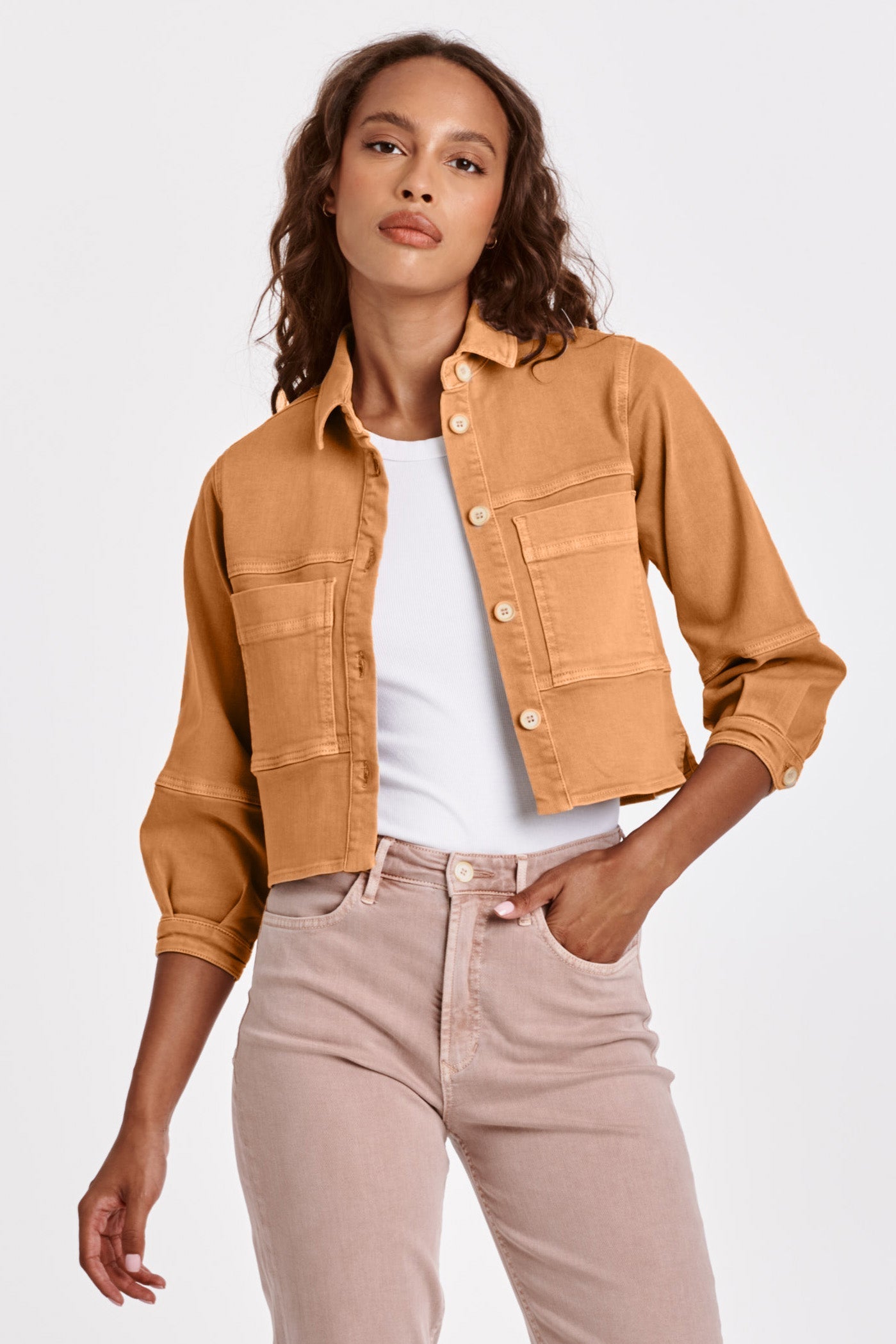 Buy KASSUALLY Brown Cotton Relaxed Fit Crop Denim Jacket for Women Online @  Tata CLiQ