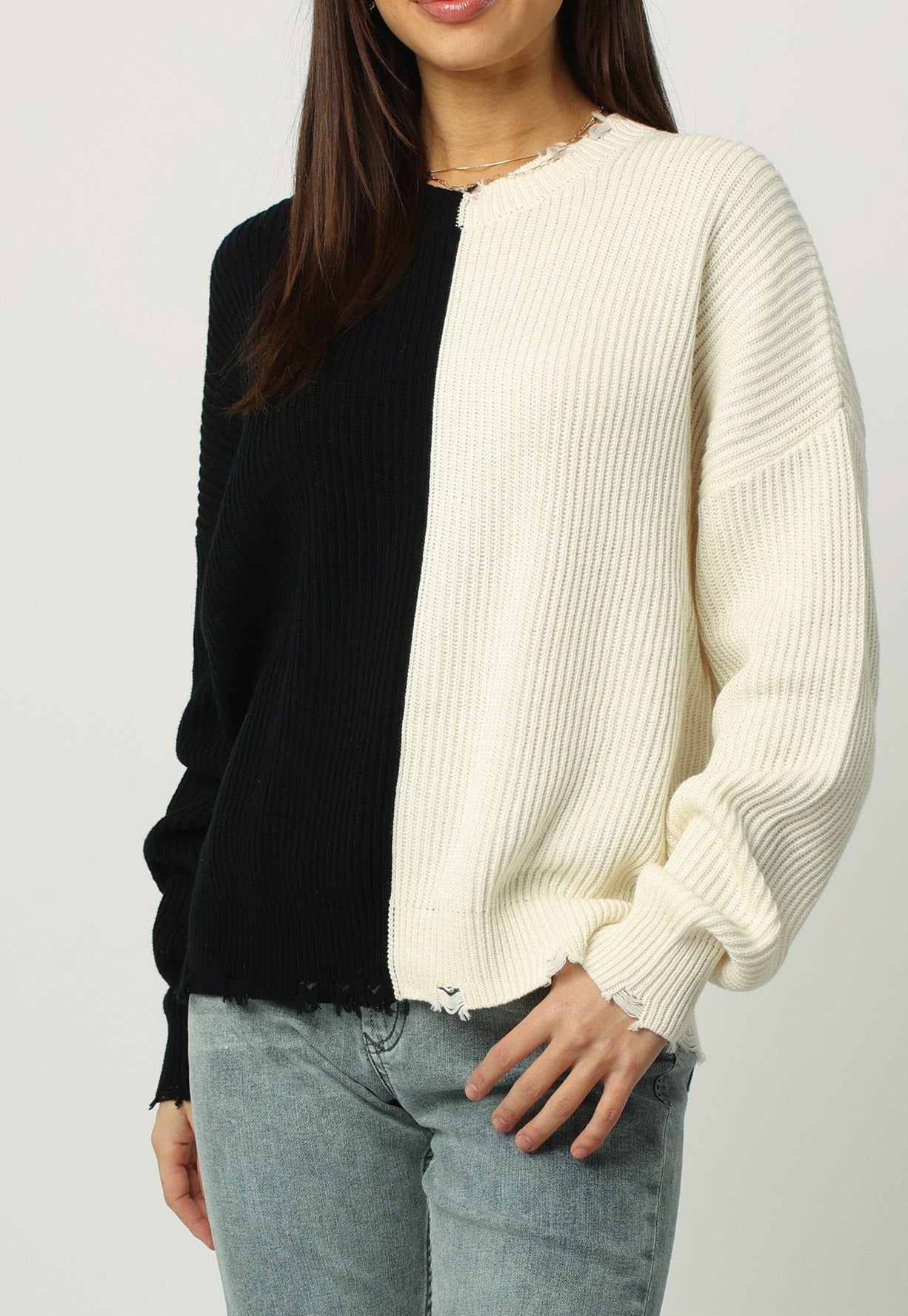 Black color outlet sweater