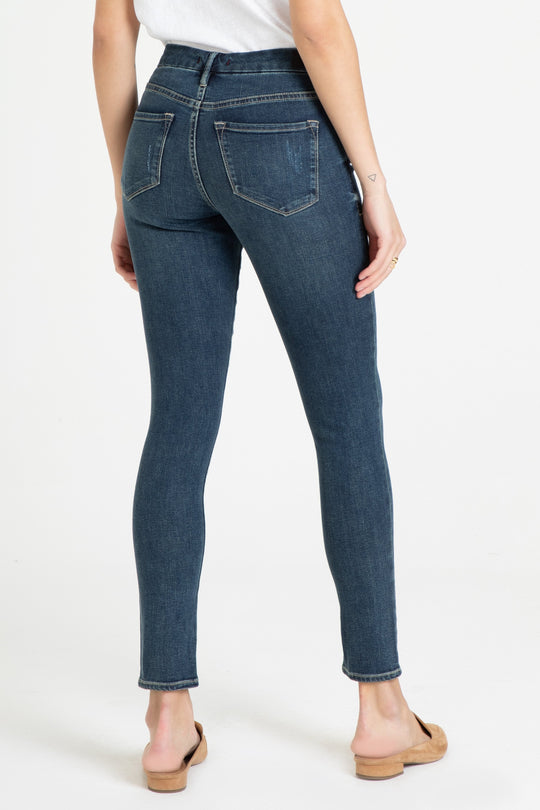 image of a female model wearing a GISELE HIGH RISE ANKLE SKINNY JEANS BROOKLYN DEAR JOHN DENIM 