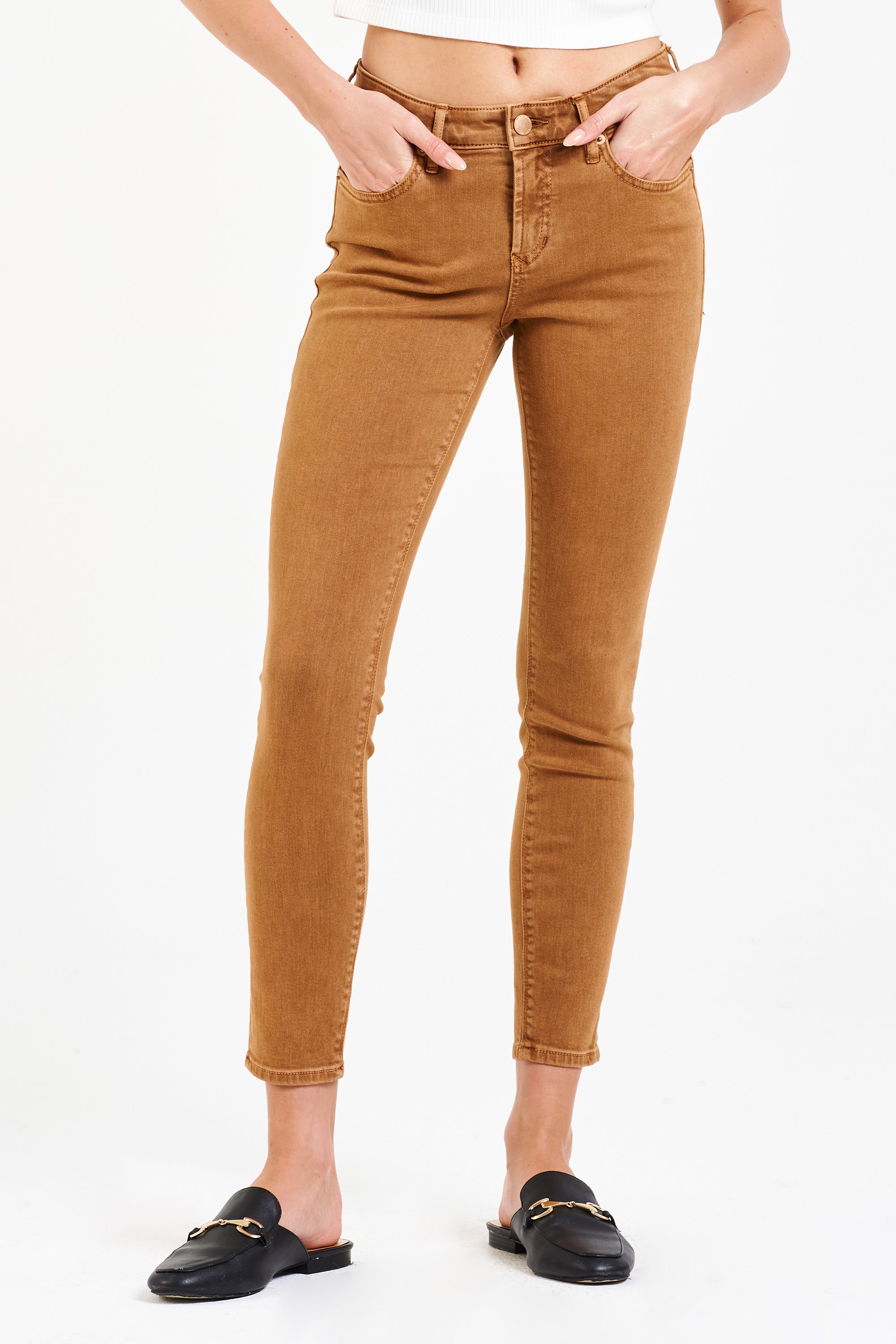 Dear John American Classic Women Brown Denim Skinny Stretch Jeans Size shops 27 NWT