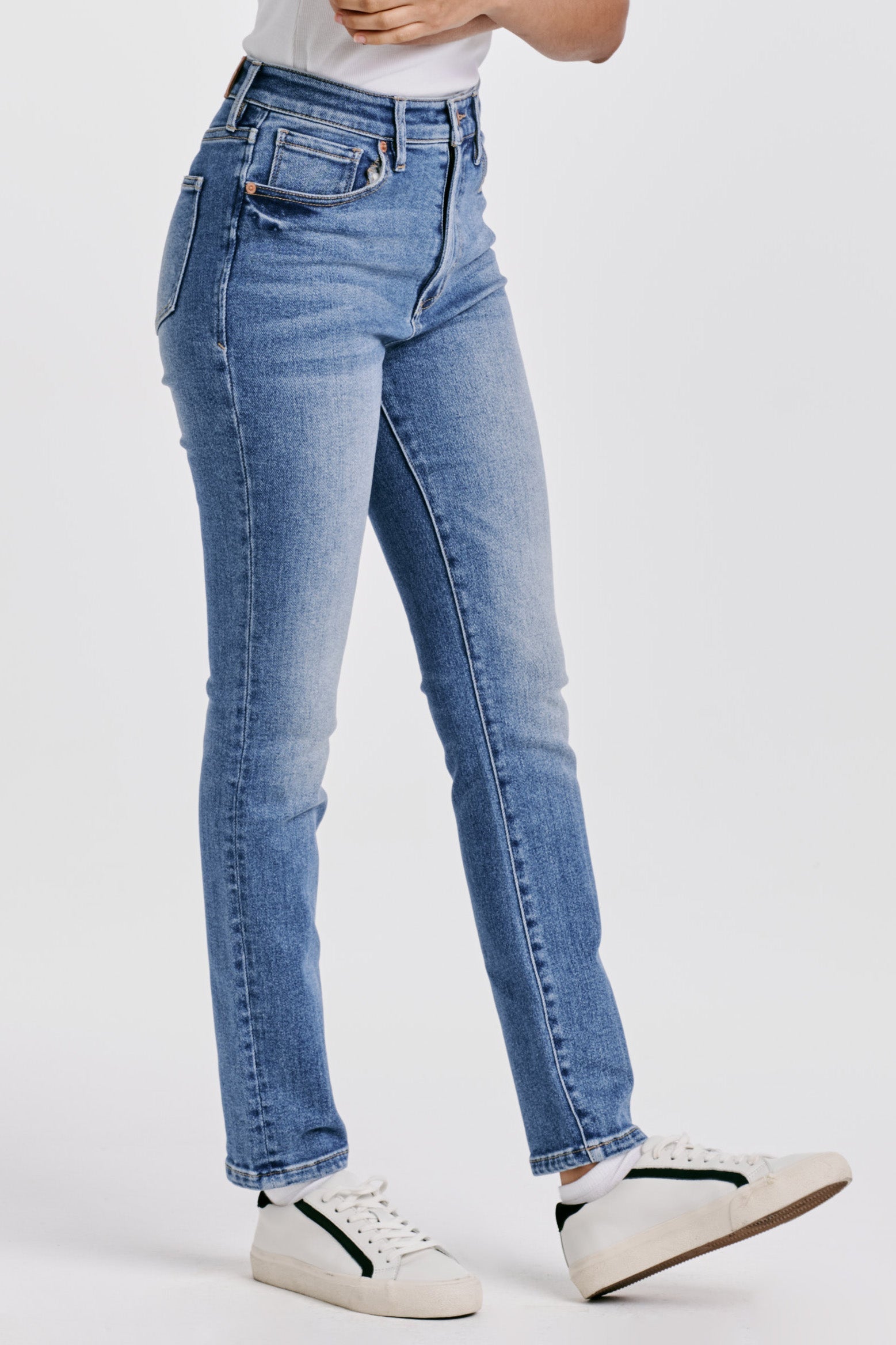 Dear John Denim Stella Super High Rise Ankle Slim Straight Jeans