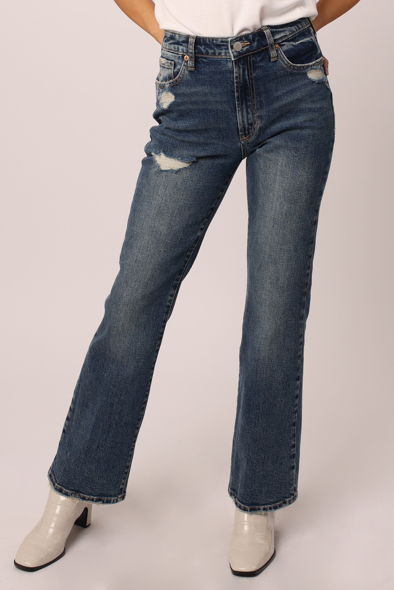 PARIS SUPER HIGH RISE BOOTCUT JEANS VISTA