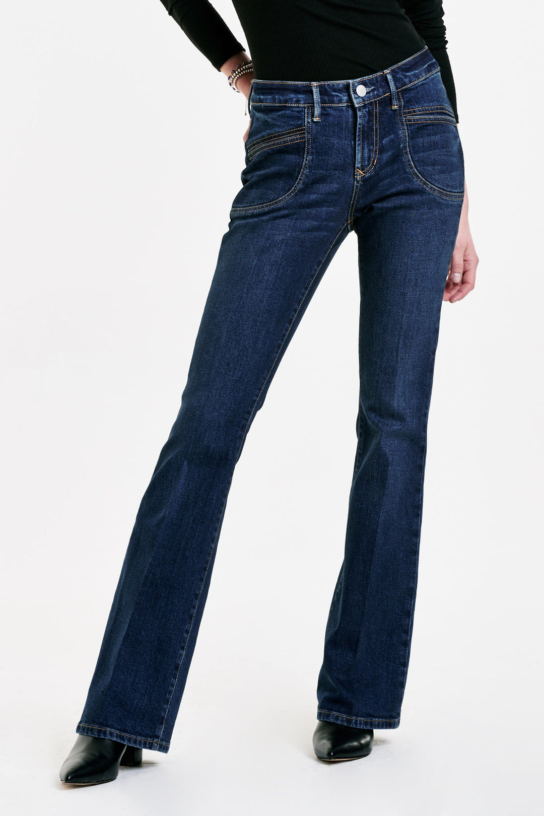 Ebba slim jeans extra long leg, Black, Woman