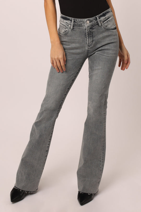 image of a female model wearing a JAXTYN HIGH RISE BOOTCUT JEANS MIDDLEBROOK JEANS