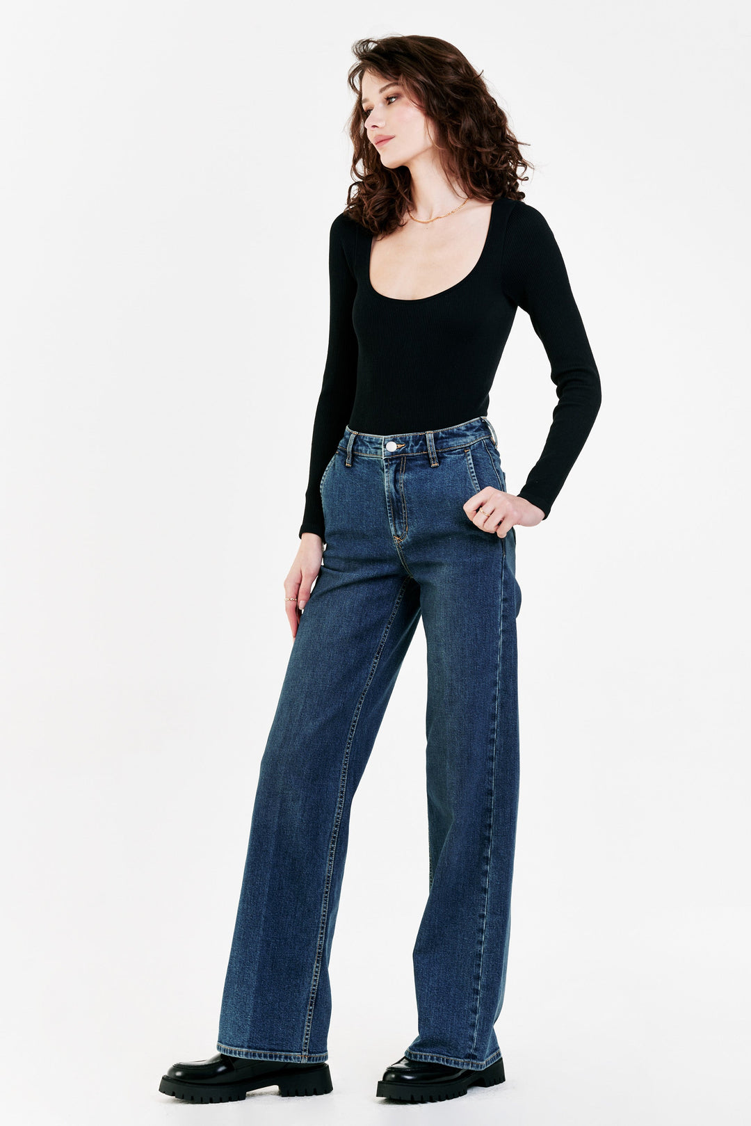 Plus Size Women's The Knit Jean by Catherines in Comfort Wash