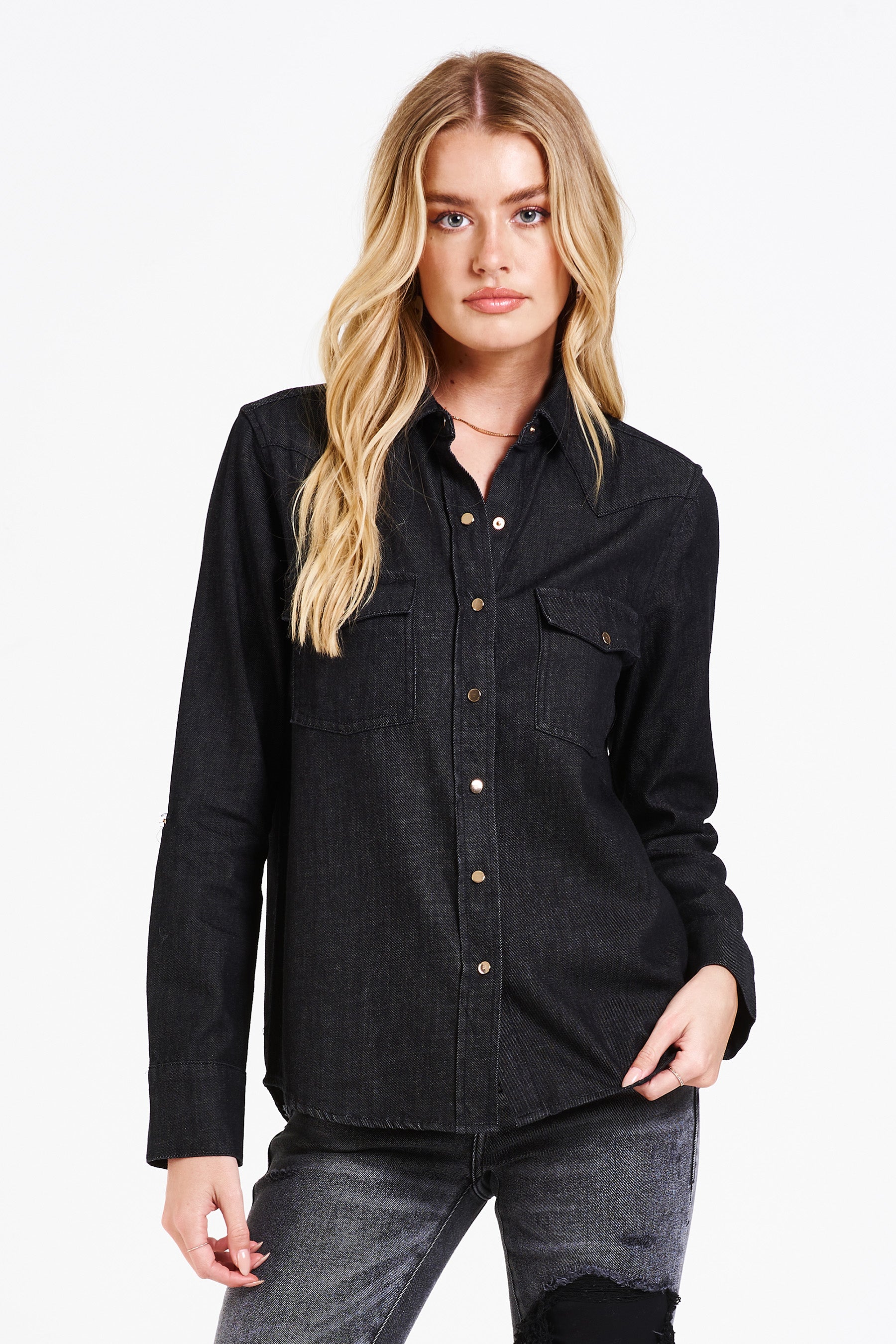 Washed Black Oversized Denim Shirt Dress | PrettyLittleThing USA