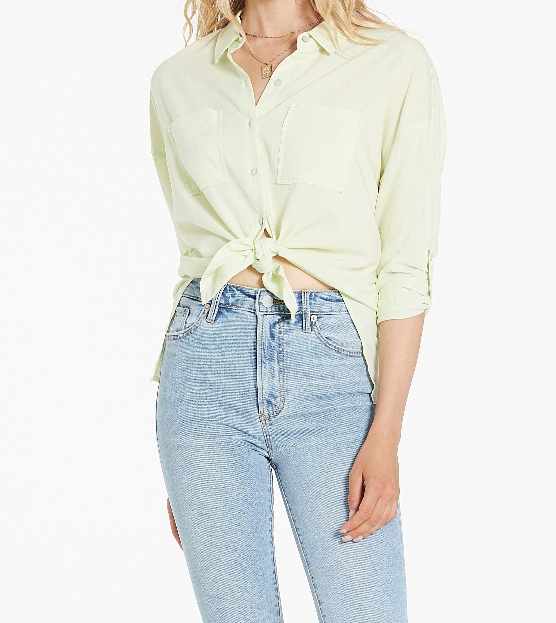 Long Sleeve Front Tie Shirt | Free People