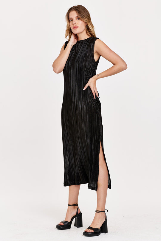 audrina-side-slit-dress-black-foil