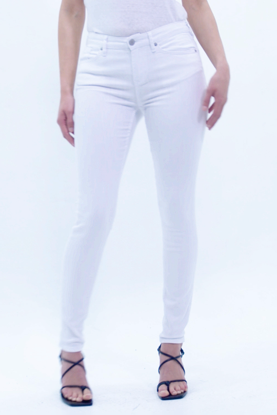 BLAIRE HIGH RISE ANKLE SLIM STRAIGHT JEANS OPTIC WHITE