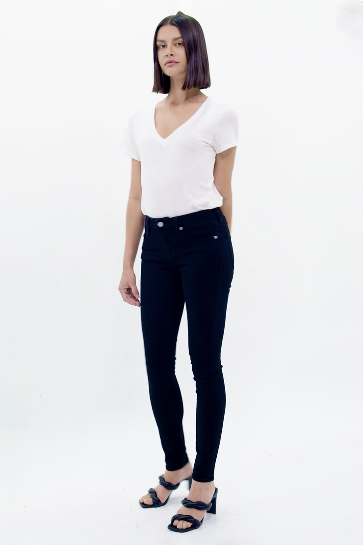 GISELE HIGH RISE SKINNY JEANS BLACK ARROW – DEAR